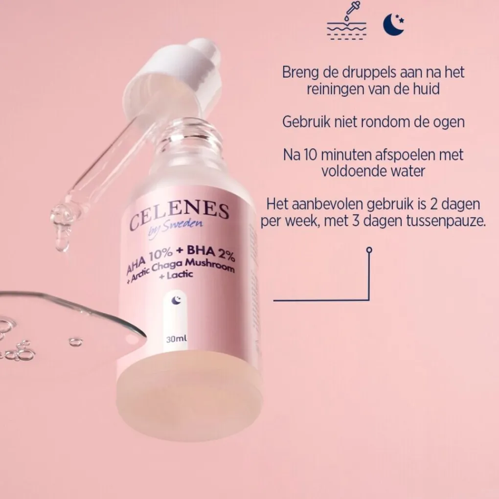 CELENES BY SWEDEN Serum>By Sweden AHA 8% + BHA 2% Gezichtspeeling