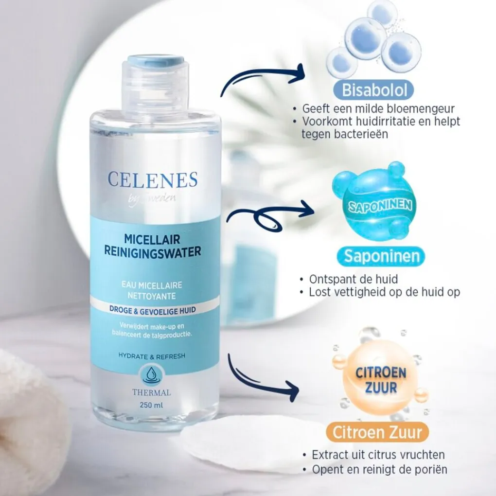 CELENES BY SWEDEN Gezichtsreiniging>Micellair Reinigingswater