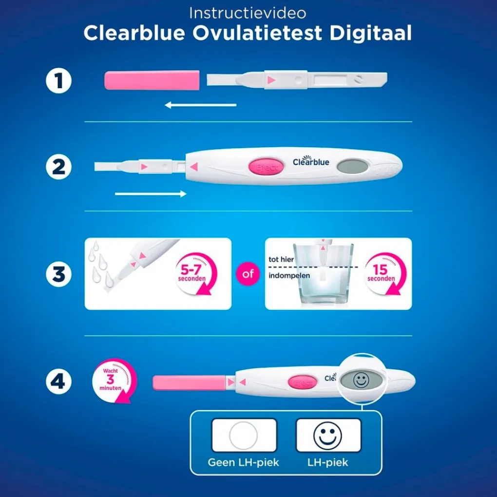 Clearblue Zelftesten>Digitale Ovulatietest