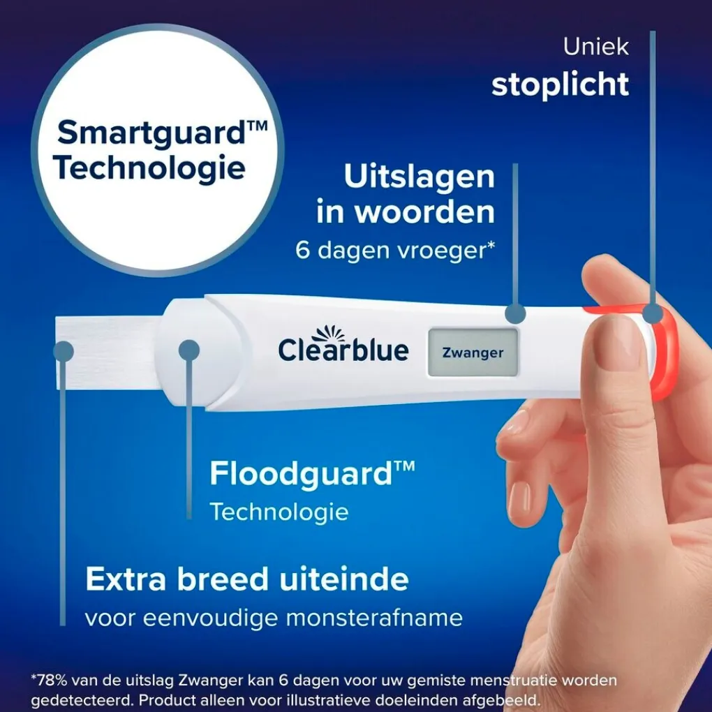 Clearblue Zelftesten>Ultravroeg Digitaal Zwangerschapstest