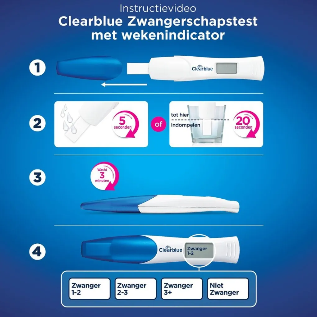 Clearblue Zelftesten>Zwangerschapstest met Wekenindicator