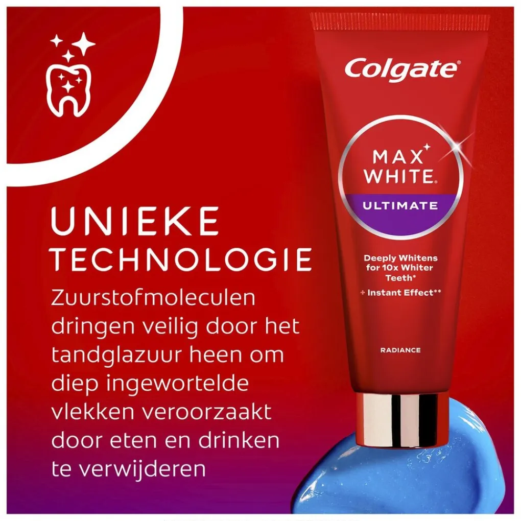 Colgate Tandpasta>Max White Ultimate Radiance Tandpasta