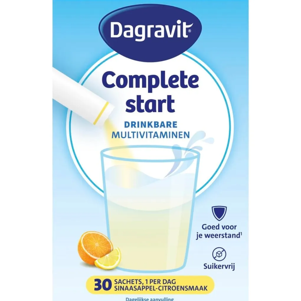 Dagravit Vitamines|Weerstand En Of Energie>Complete Start Drinkbare Multivitaminen Sachets
