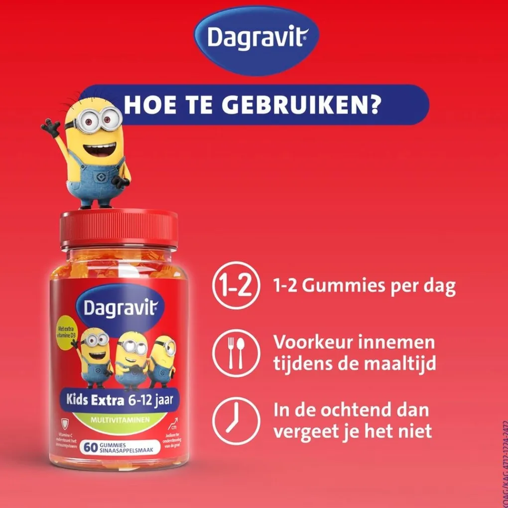 Dagravit Vitamines>Kids Multivitaminen Minions Gummies