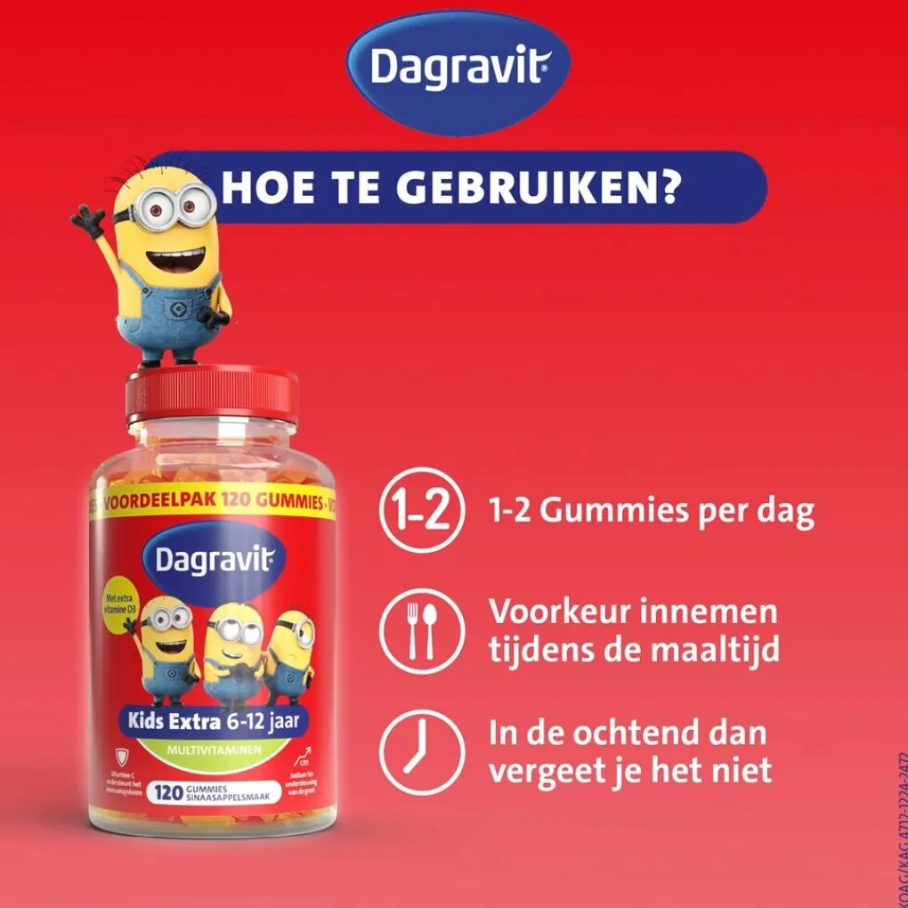 Dagravit Vitamines>Kids Multivitaminen Minions Gummies
