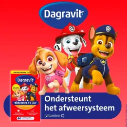 Dagravit Baby En Kind Gezondheid|Vitamines>Kids-Xtra Paw Patrol 3-5 jaar Kauwtabletten