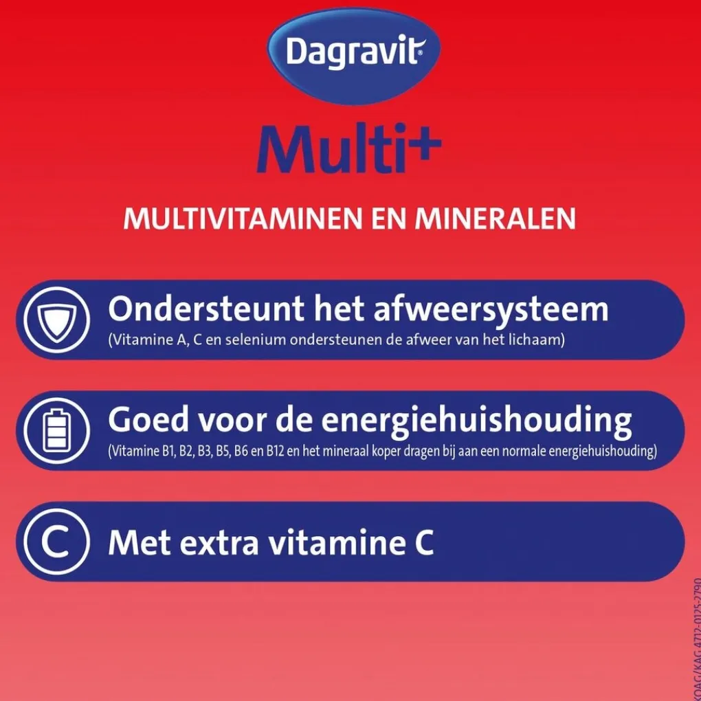 Dagravit Vitamines>Totaal 30 Multivitaminen Dragees