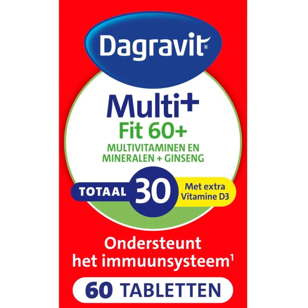 Dagravit Vitamines>Totaal 30 Vitaal 60+ Multivitaminen Tabletten