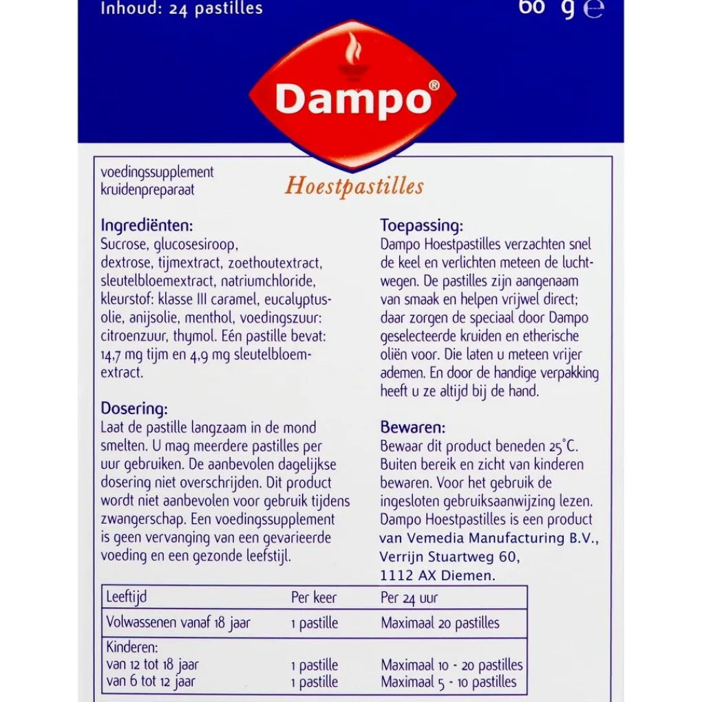 Dampo Luchtwegen>Hoestpastilles