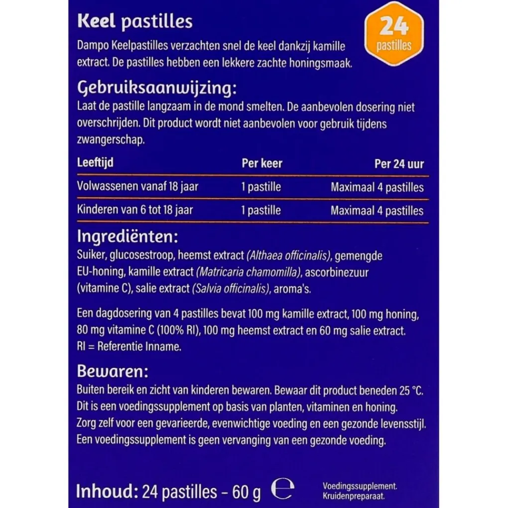 Dampo Luchtwegen>Keelpastilles