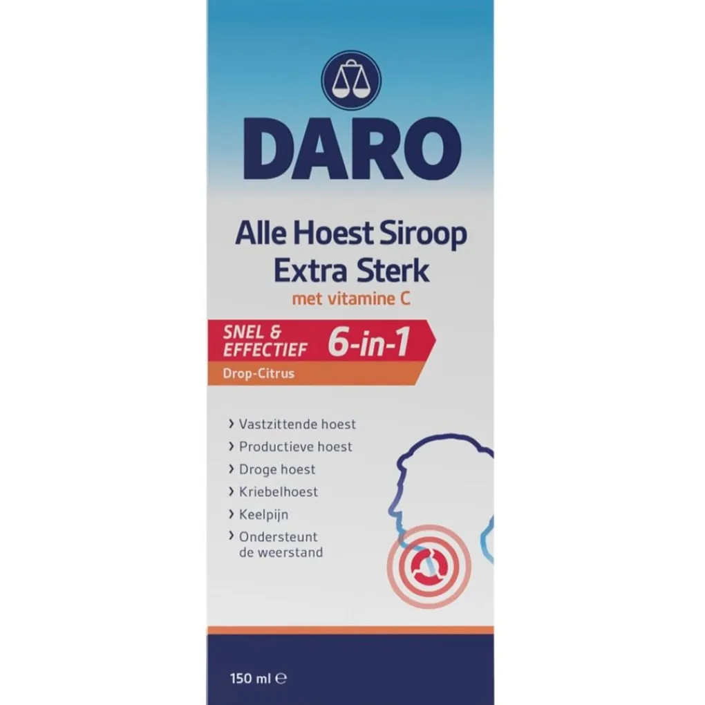 Daro Luchtwegen>Extra Sterk Alle Hoest Siroop met Vitamine C