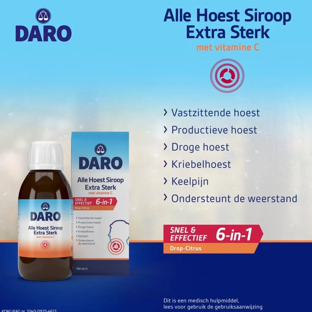 Daro Luchtwegen>Extra Sterk Alle Hoest Siroop met Vitamine C