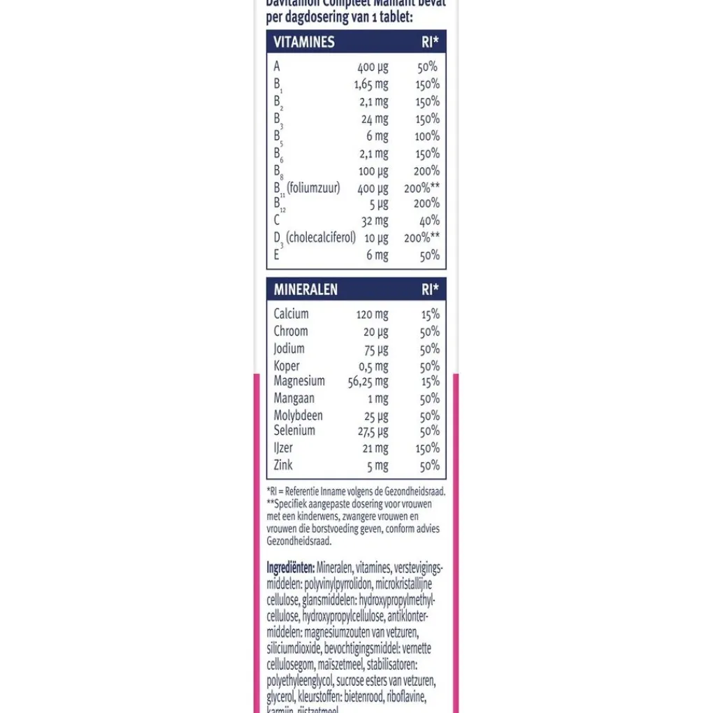 Davitamon Zwangerschapssupplementen>Compleet MamaFit Tabletten