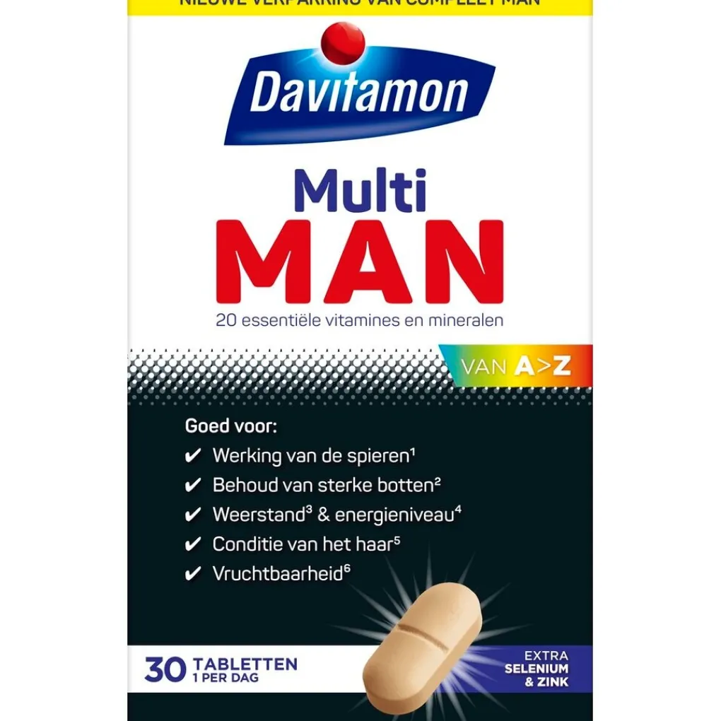 Davitamon Vitamines>Compleet Man Tabletten