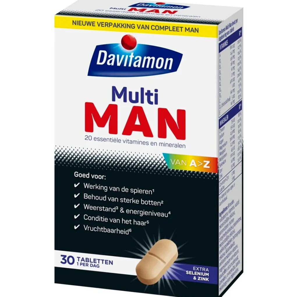 Davitamon Vitamines>Compleet Man Tabletten