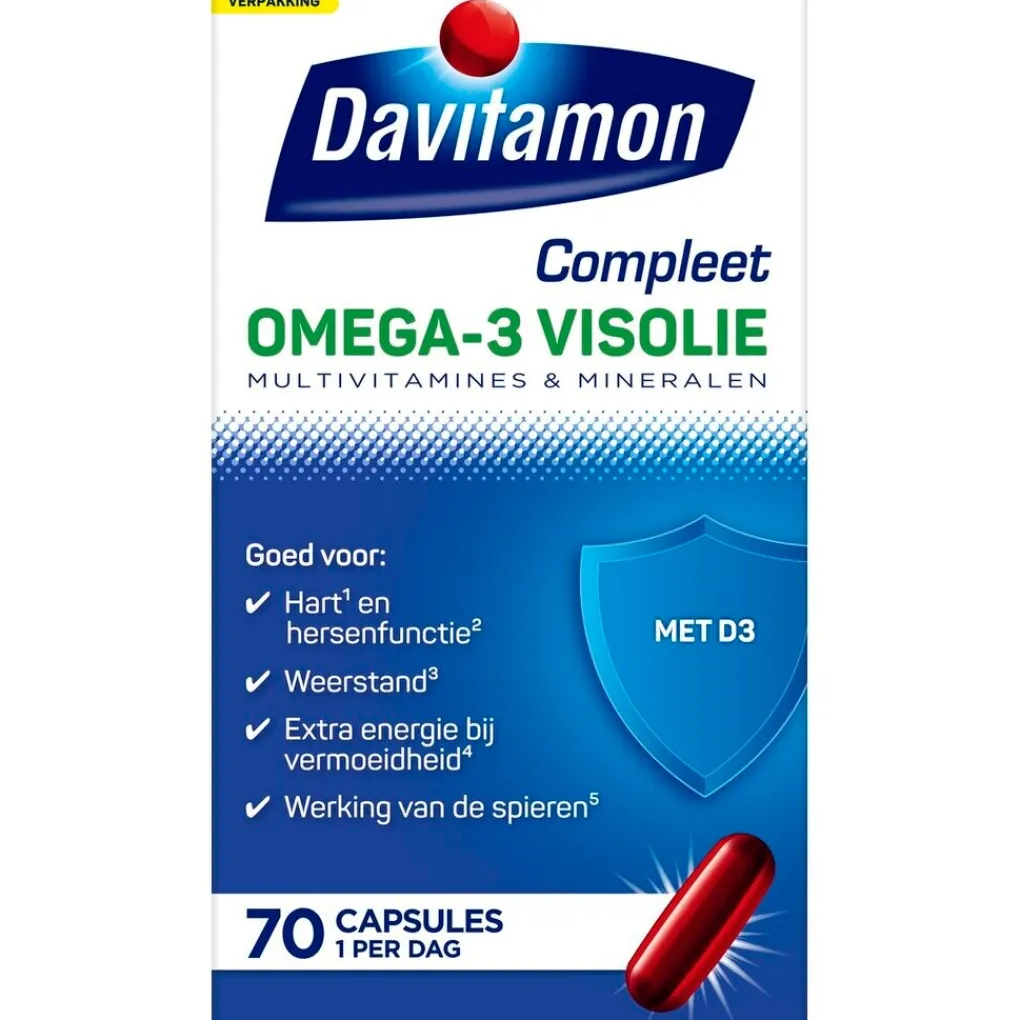 Davitamon Visolie|Omega 3>Compleet Omega-3 Visolie Capsules