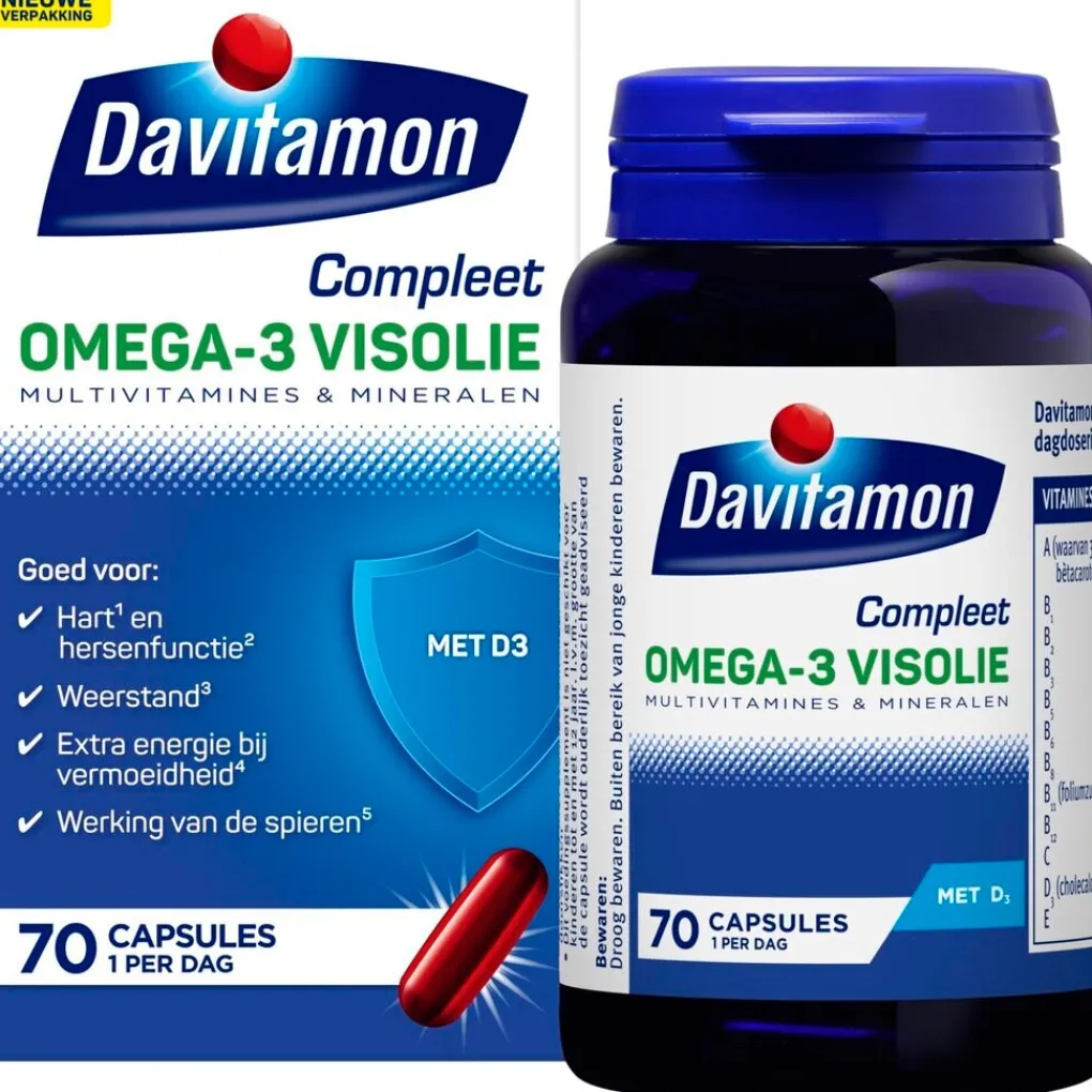 Davitamon Visolie|Omega 3>Compleet Omega-3 Visolie Capsules