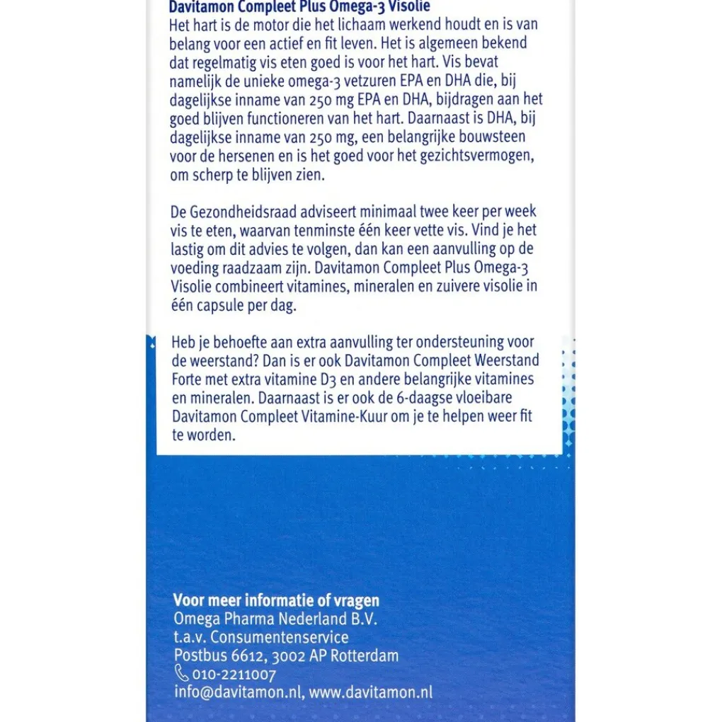 Davitamon Visolie|Omega 3>Compleet Omega-3 Visolie Capsules