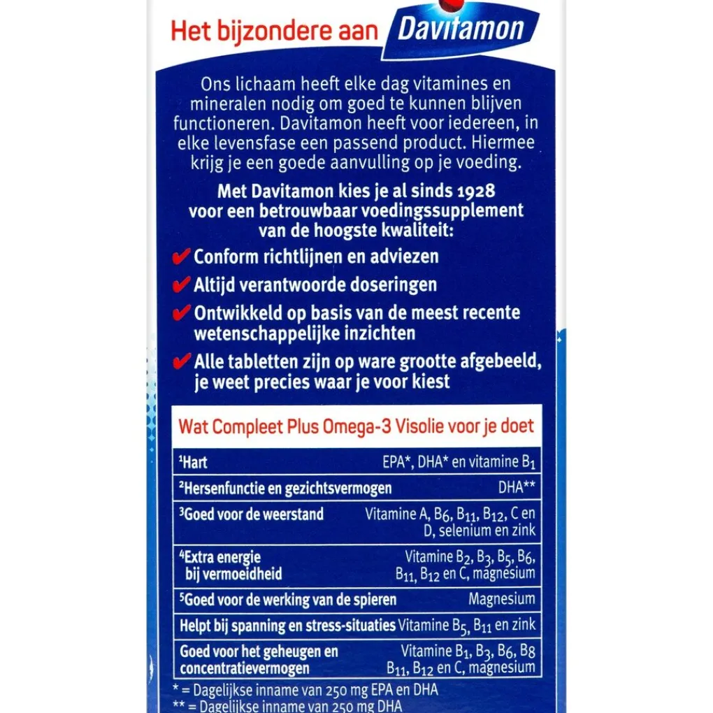 Davitamon Visolie|Omega 3>Compleet Omega-3 Visolie Capsules