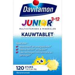 Davitamon Vitamines>Junior 3-12 Banaan Kauwtabletten