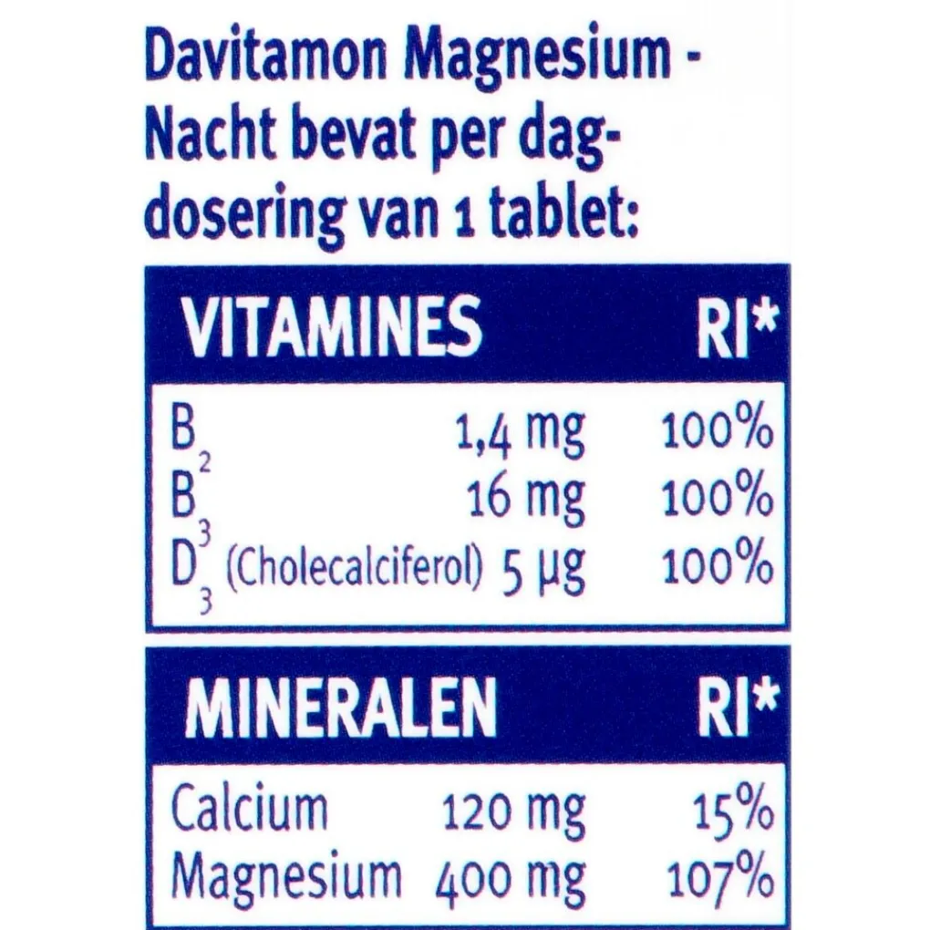Davitamon Mineralen>Magnesium Nacht Tabletten