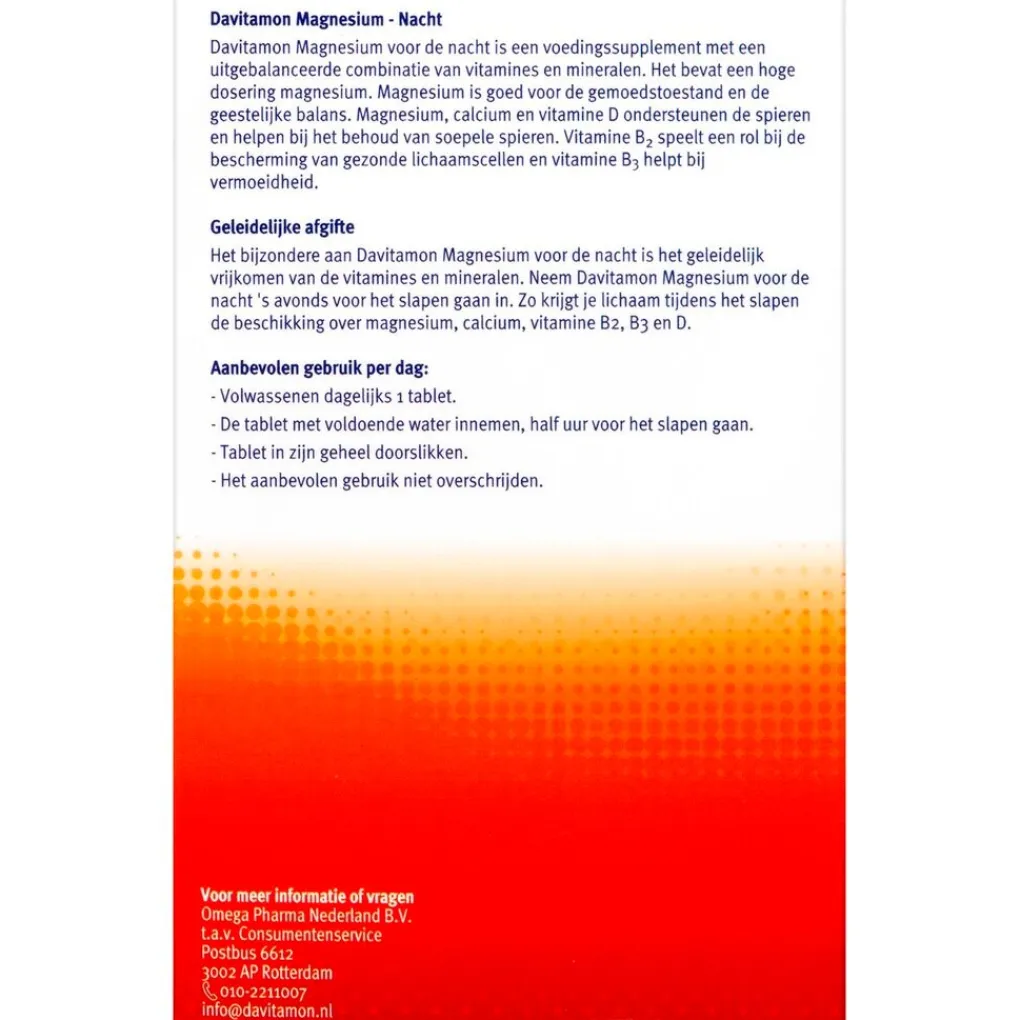 Davitamon Mineralen>Magnesium Nacht Tabletten