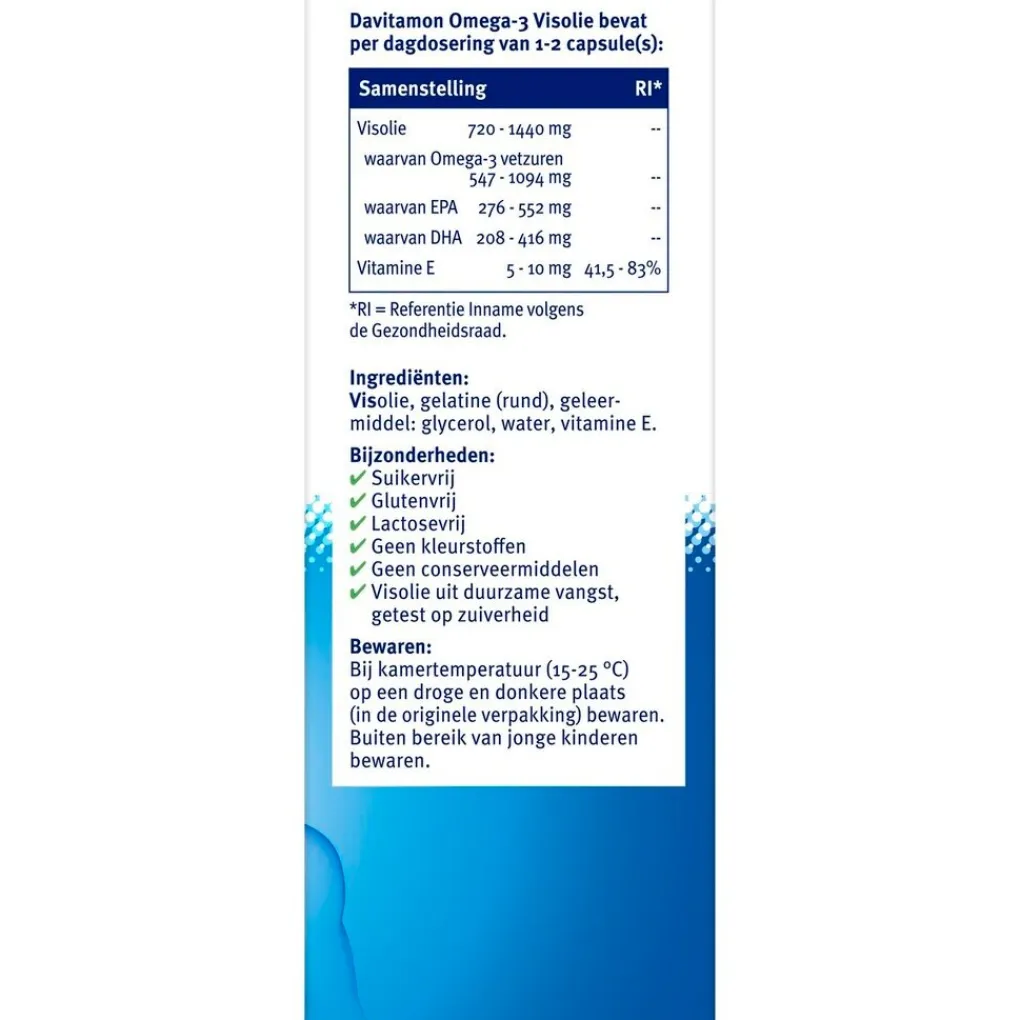 Davitamon Hart En Of Bloedvaten>Omega-3 Visolie 60 Capsules