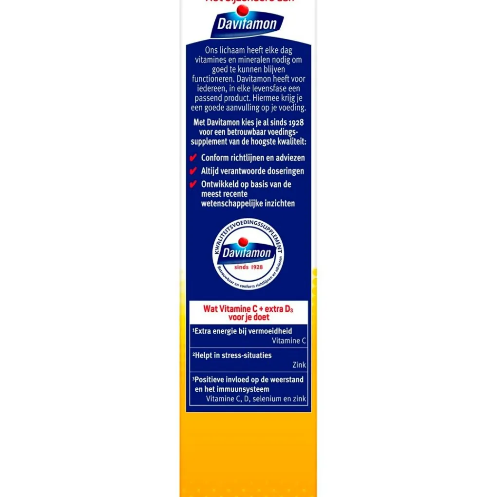 Davitamon Vitamines|Weerstand En Of Energie>Vitamine C Forte + Extra D3 Time-Release Tabletten