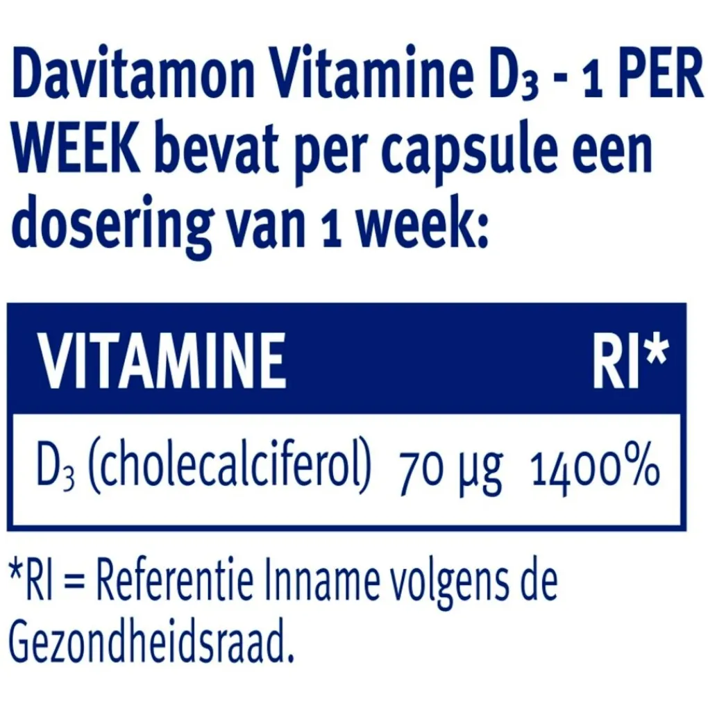 Davitamon Botten En Gewrichten|Vitamines>Vitamine D3 1 Per Week Capsules