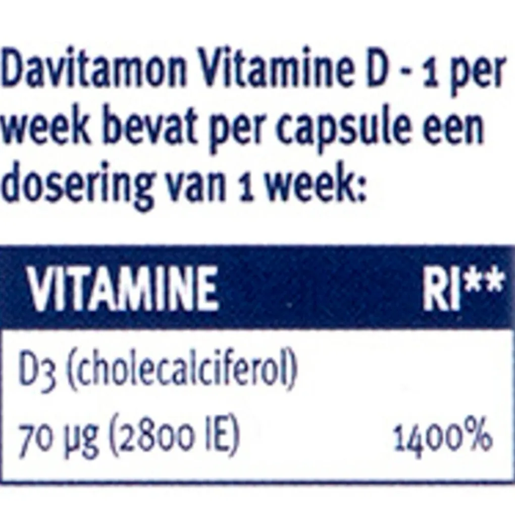 Davitamon Botten En Gewrichten|Vitamines>Vitamine D3 1 Per Week Capsules