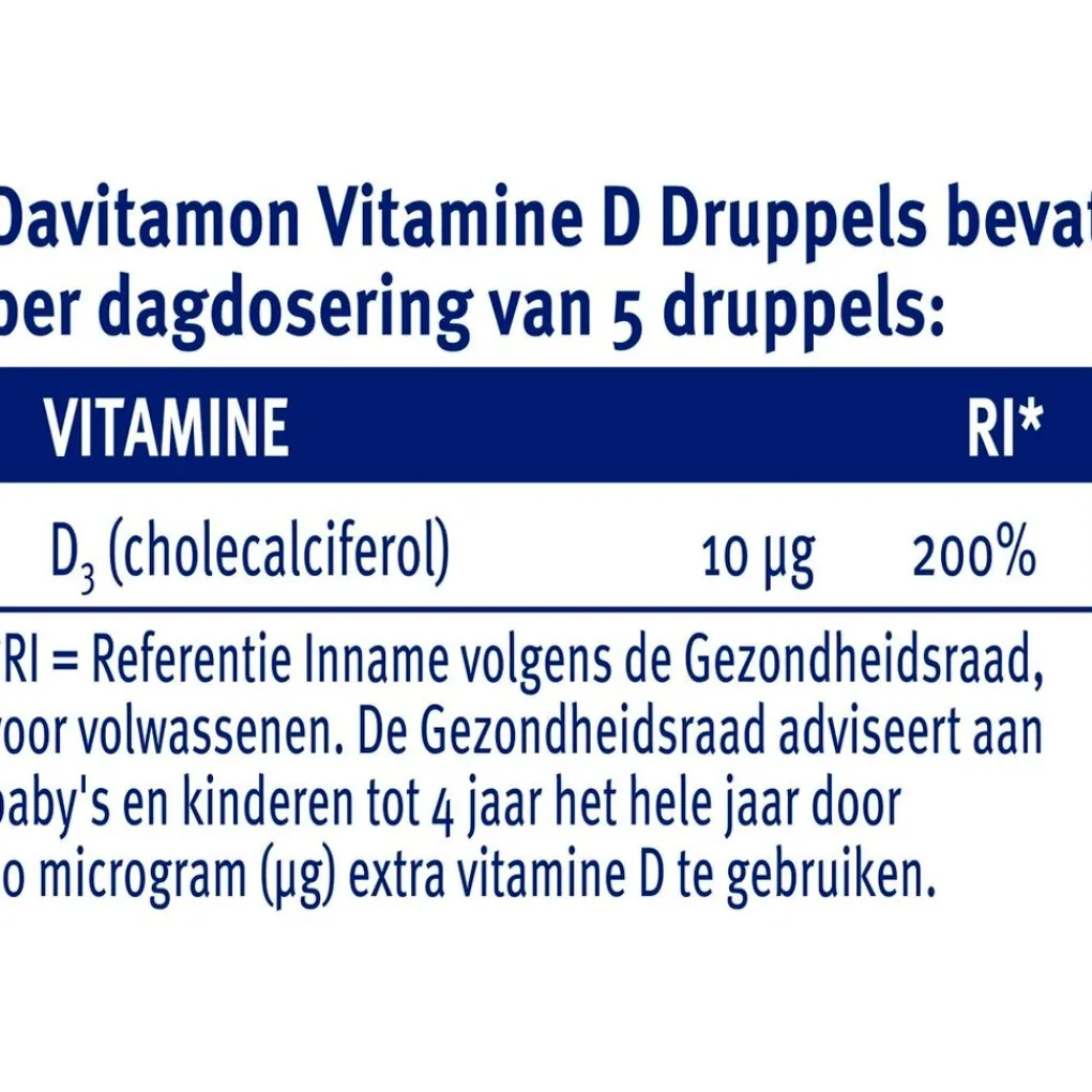 Davitamon Vitamines>Vitamine D Druppels