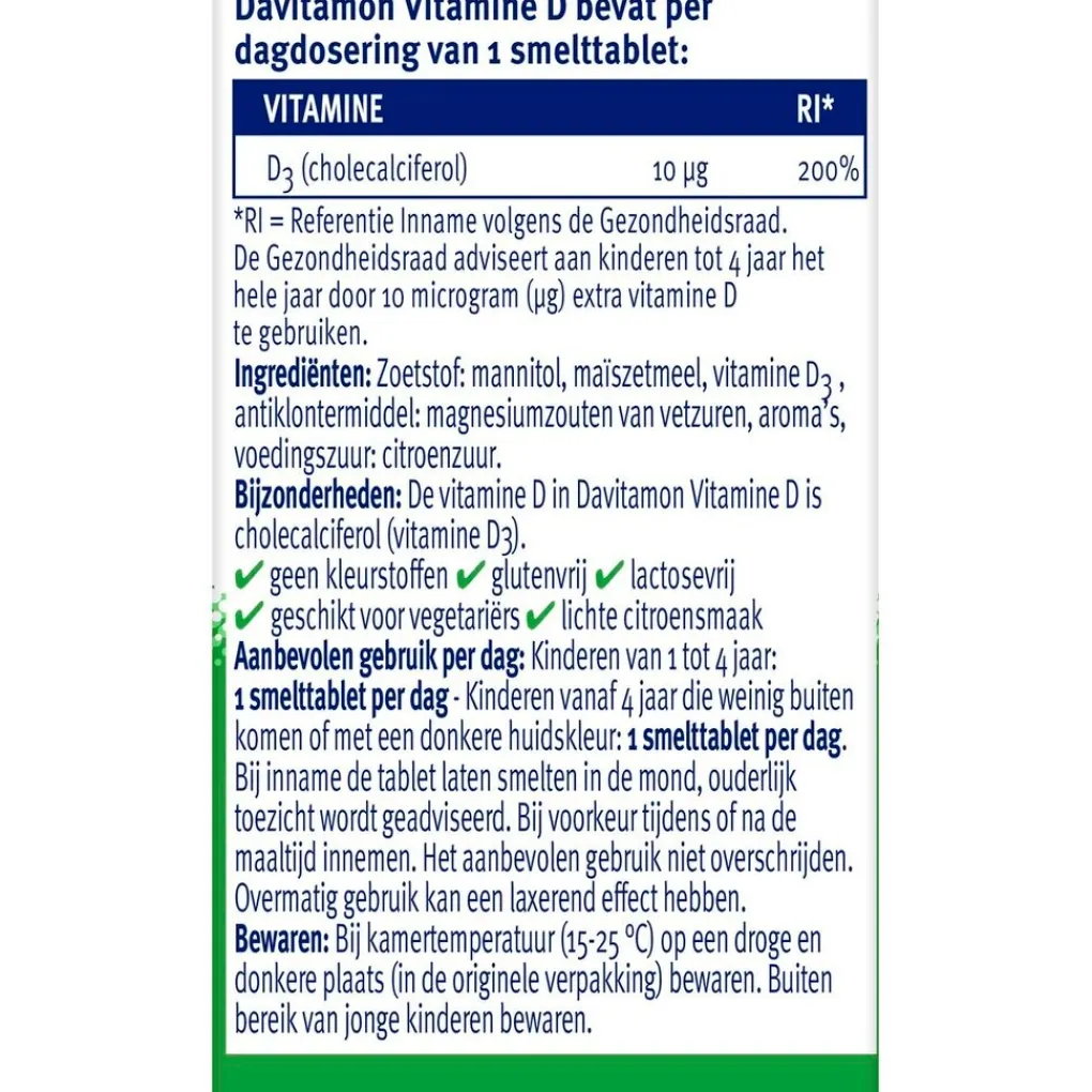 Davitamon Botten En Gewrichten|Vitamines>Vitamine D Kind Smelttabletten