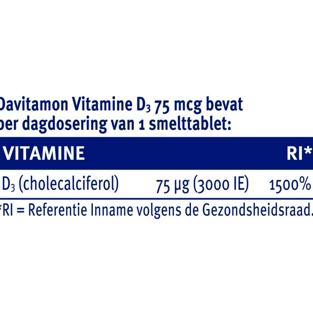 Davitamon Botten En Gewrichten|Vitamines>Vitamine D3 75mcg Smelttabletten