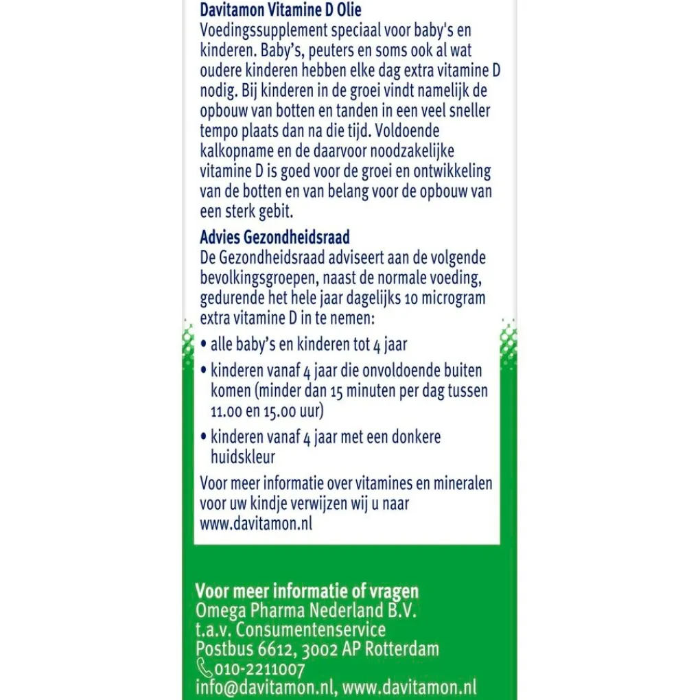 Davitamon Botten En Gewrichten|Vitamines>Vitamine D Olie voor Baby en Kind