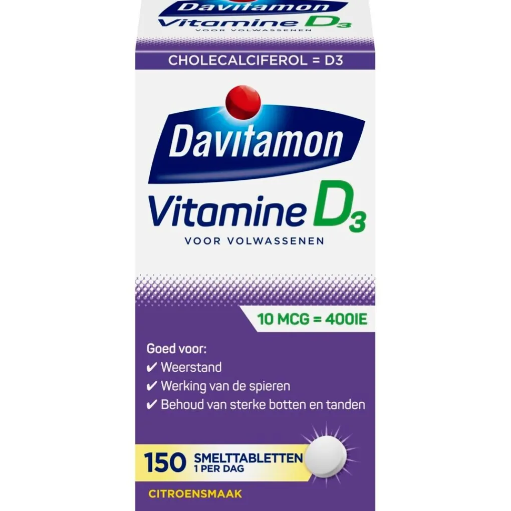 Davitamon Vitamines>Vitamine D Smelttabletten