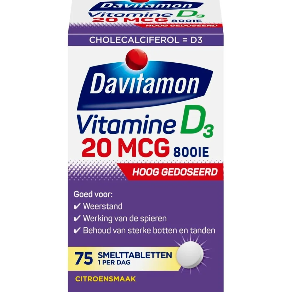 Davitamon Botten En Gewrichten|Weerstand En Of Energie>Vitamine D Volwassenen Smelttabletten