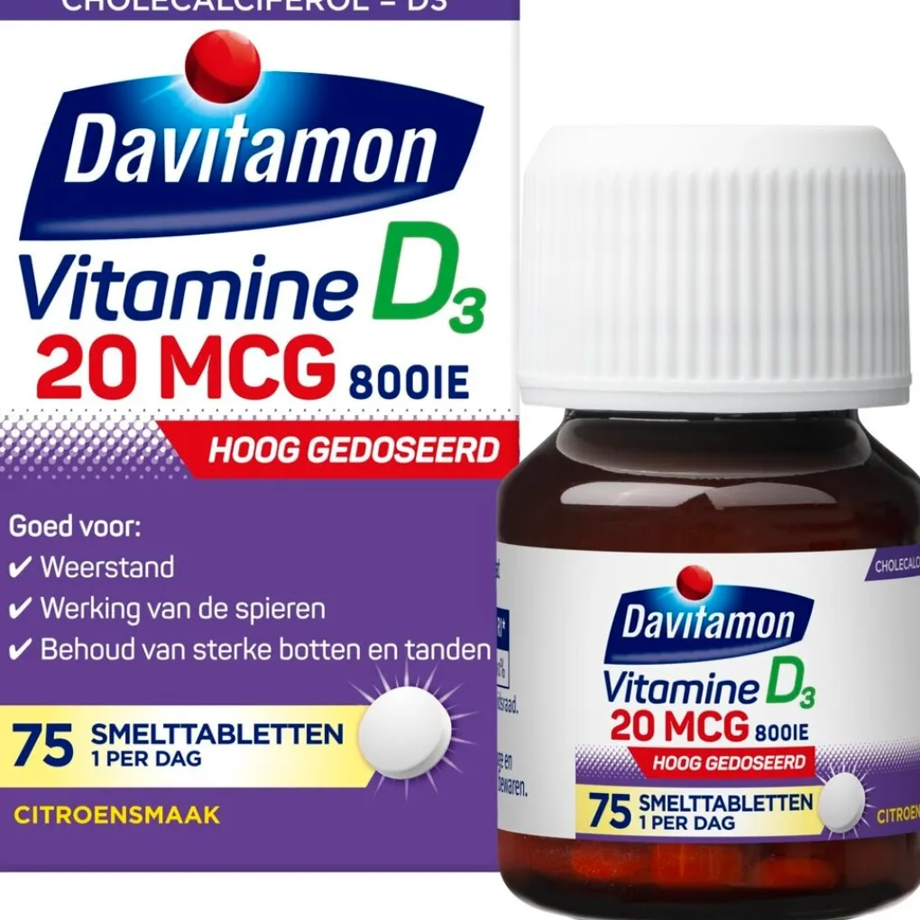Davitamon Botten En Gewrichten|Weerstand En Of Energie>Vitamine D Volwassenen Smelttabletten