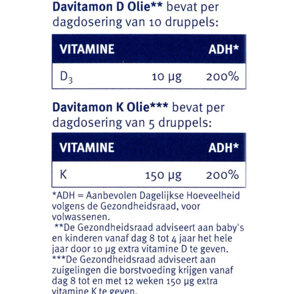 Davitamon Botten En Gewrichten|Vitamines>Vitamine K en D Olie