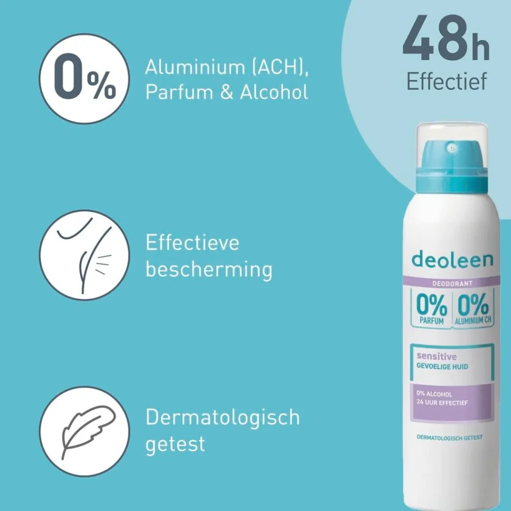Deoleen Deospray>0% Sensitive Deodorant Spray