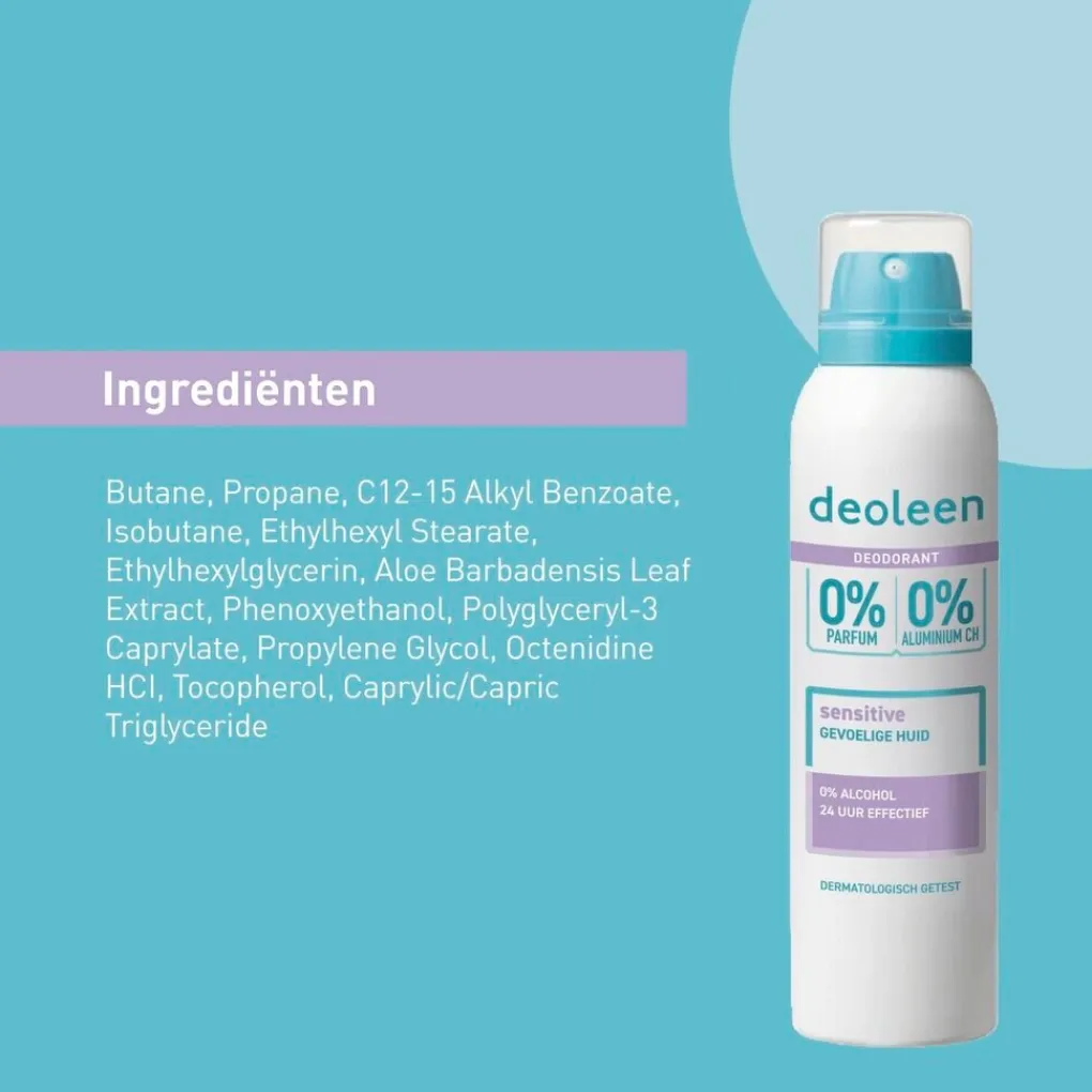 Deoleen Deospray>0% Sensitive Deodorant Spray