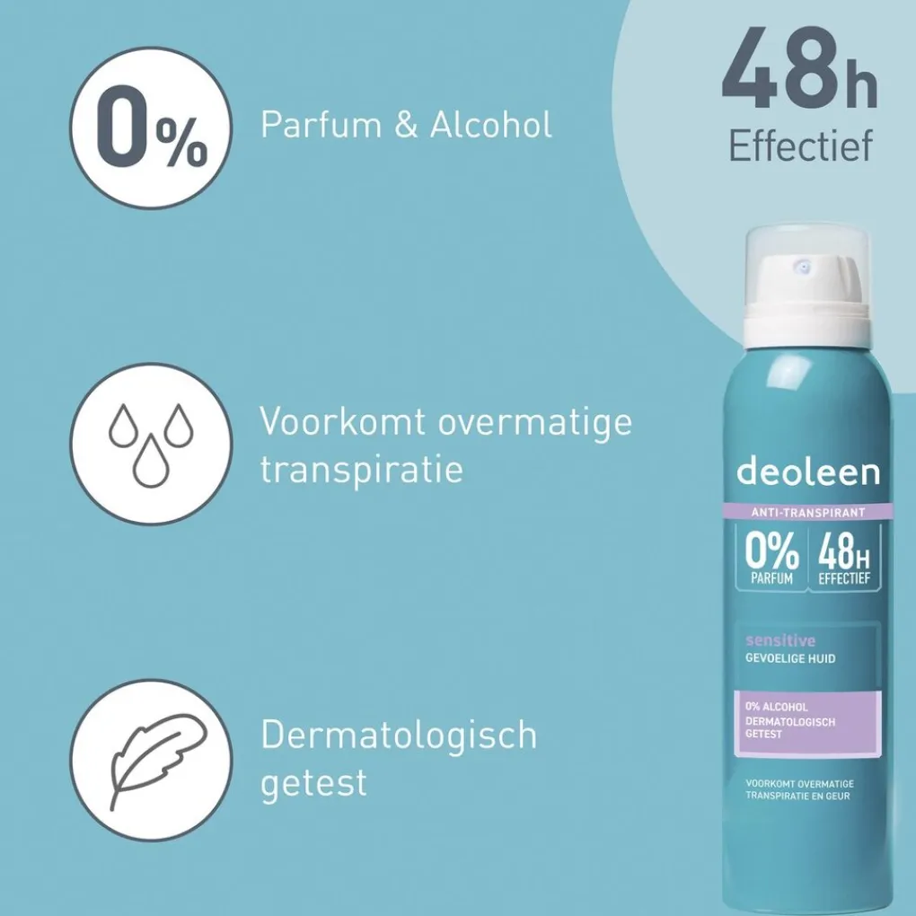 Deoleen Overmatig Transpireren>Sensitive Antitranspirant Spray