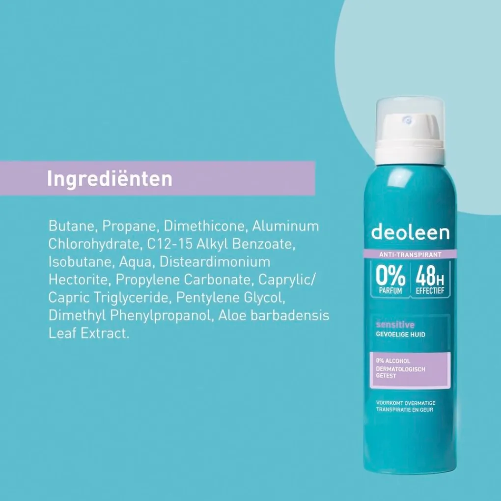 Deoleen Overmatig Transpireren>Sensitive Antitranspirant Spray