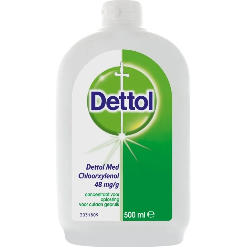 Dettol Wondontsmetting>Chloroxylenol 48 mg/ml Ontsmettingsmiddel