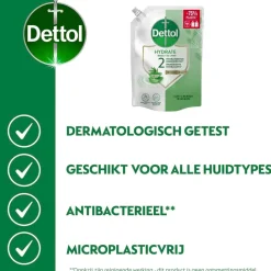 Dettol Handzeep|Handzeep Navulling>Hydrating Aloë Vera Antibacteriële Wasgel Navulling