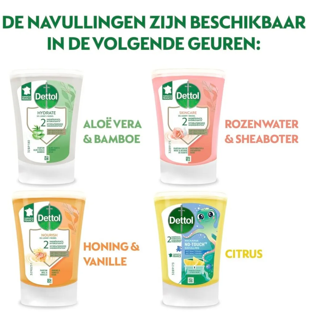 Dettol Handzeep|Handzeep Navulling>No-Touch Sheabutter Antibacteriële Handzeep Navulling