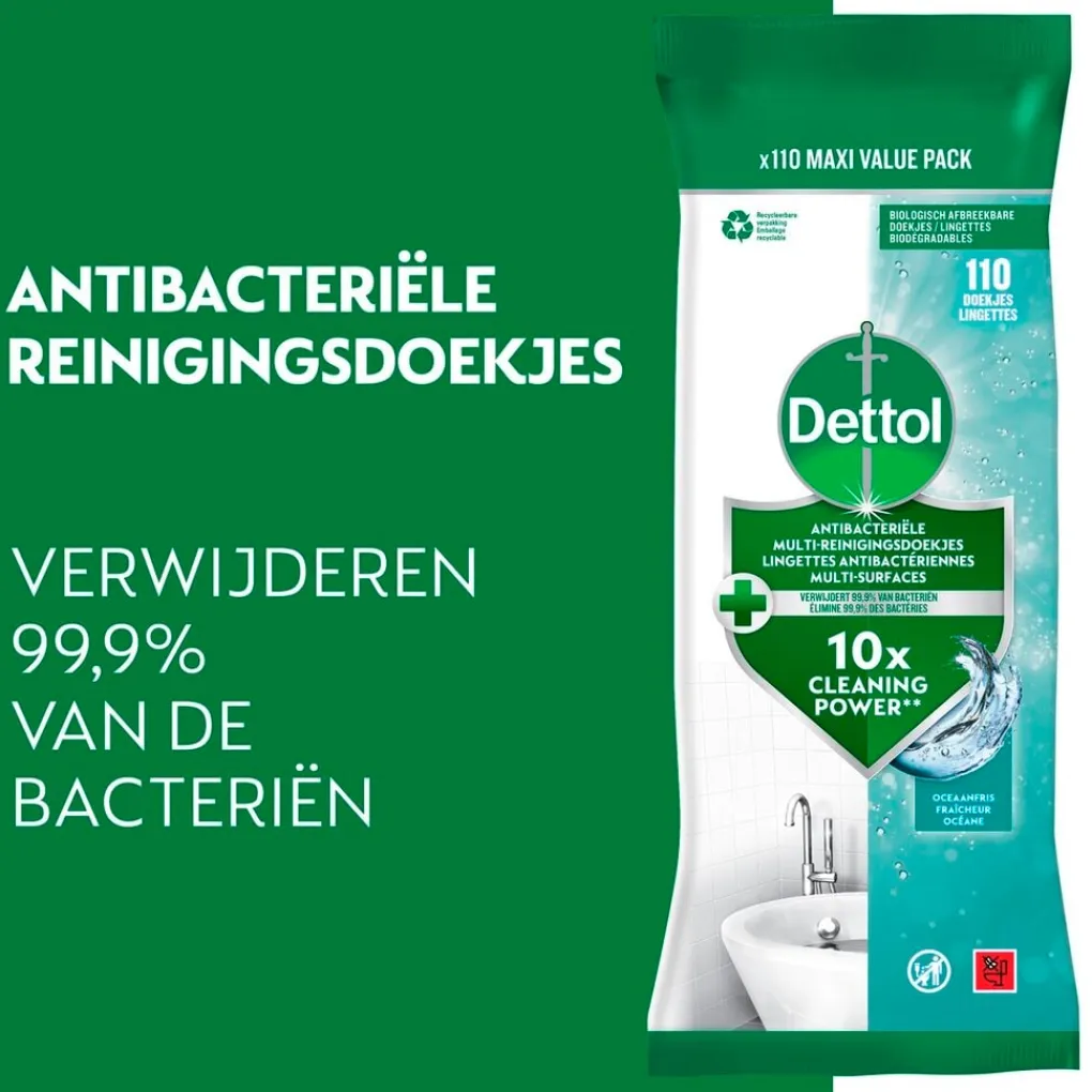 Dettol Schoonmaakmiddelen>Oceaan Reinigingsdoekjes