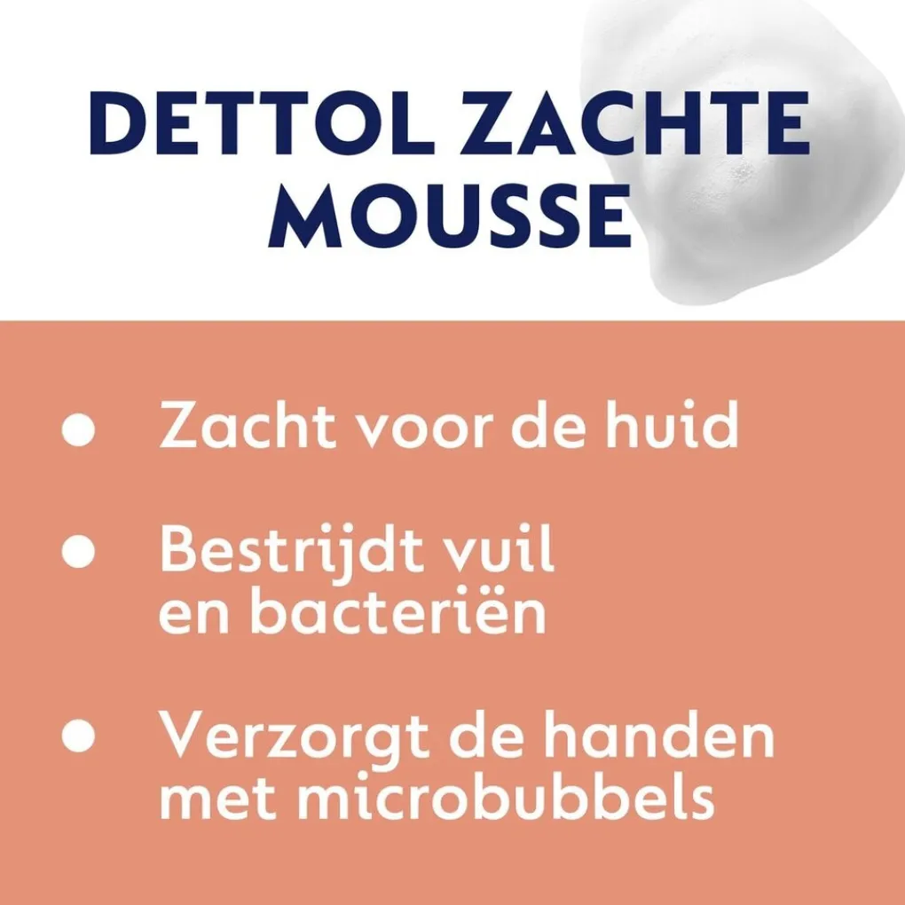 Dettol Handzeep>Orchidee & Vanille Zachte Mousse Antibacteriële Handzeep