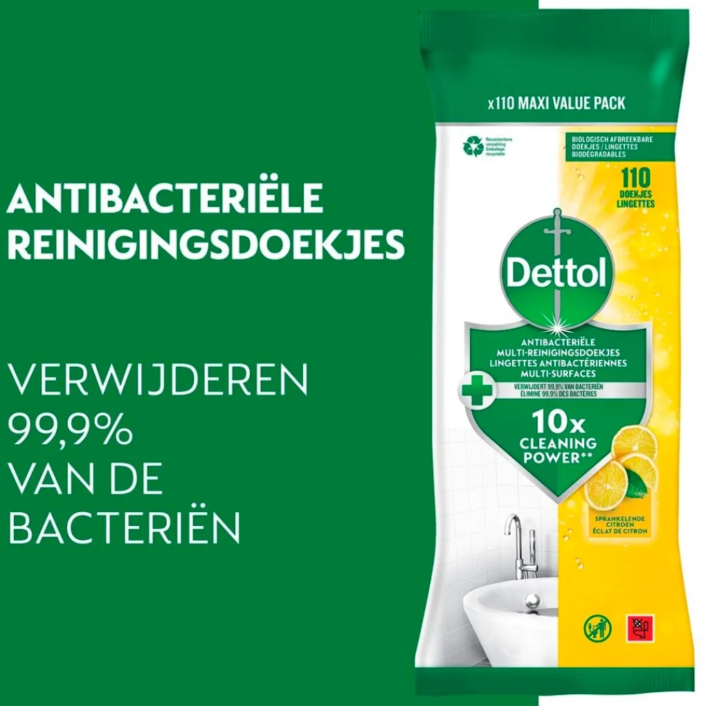 Dettol Schoonmaakmiddelen>Power & Fresh Citrus Multi-reinigingsdoekjes