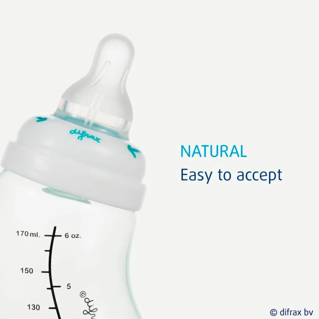 Difrax Fopspenen>Natural 1-2-3 3+M Doseerring en Flessenspeen