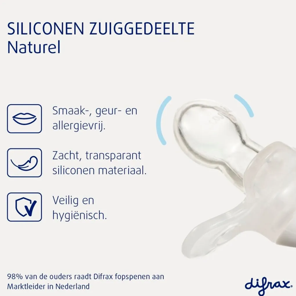 Difrax Fopspenen>Pure Natural 0-6 maanden Fopspeen